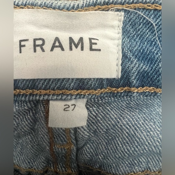FRAME Blue Le High Straight Leg Stretch Denim Jeans Women's 27 (0708) - Picture 13 of 14